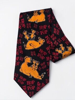 Dr. Suess Mens Tie Vintage 1994 Hop On Pop 100% Silk